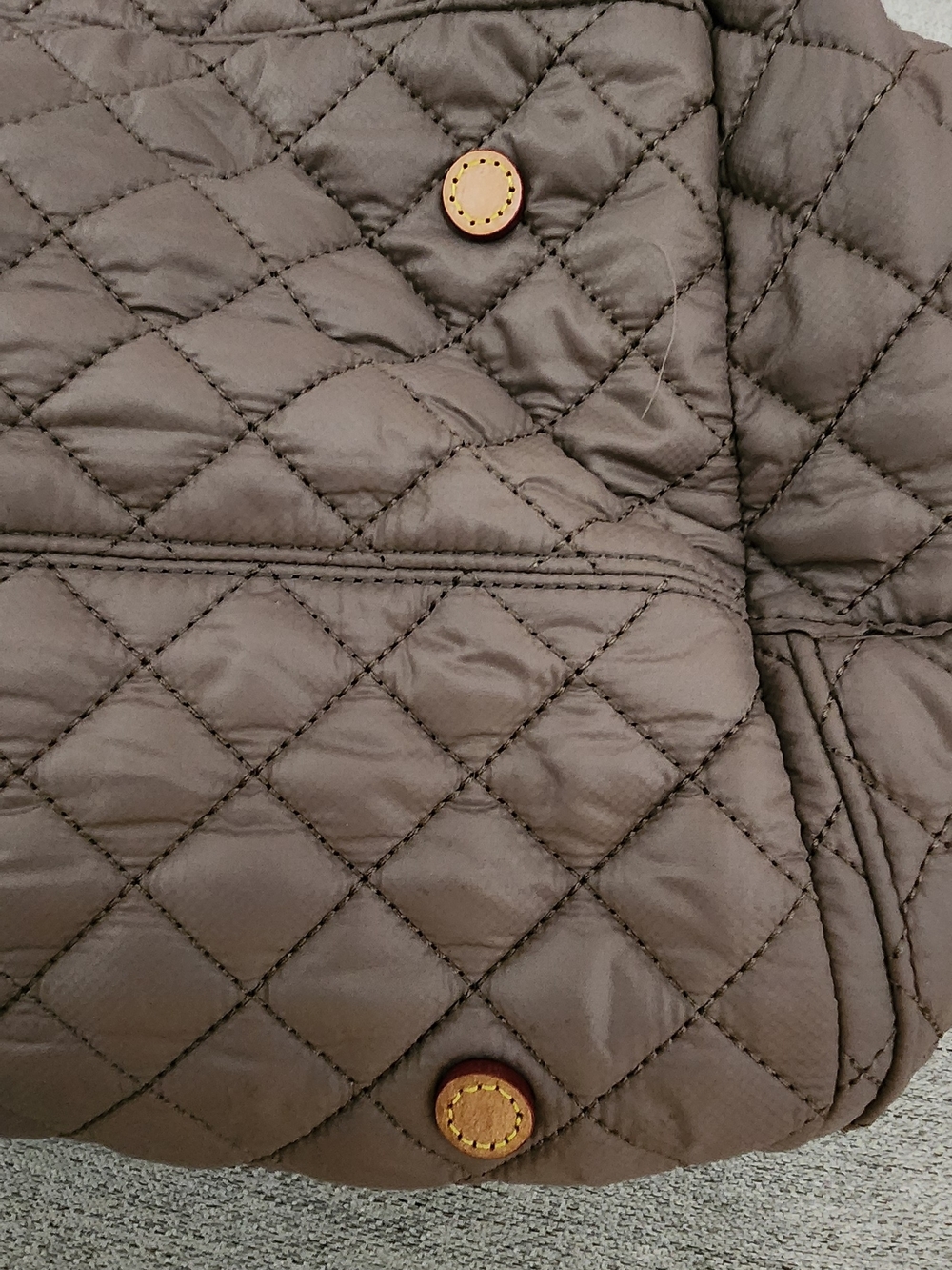 MZ Wallace Quilted Large Tote in Taupe Brown - Picture 5 of 14